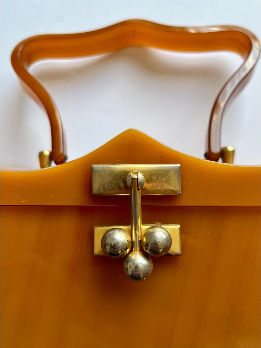 Myles Original 1950’s tortoise lucite box bag. Beautiful! - Picture 7 of 11